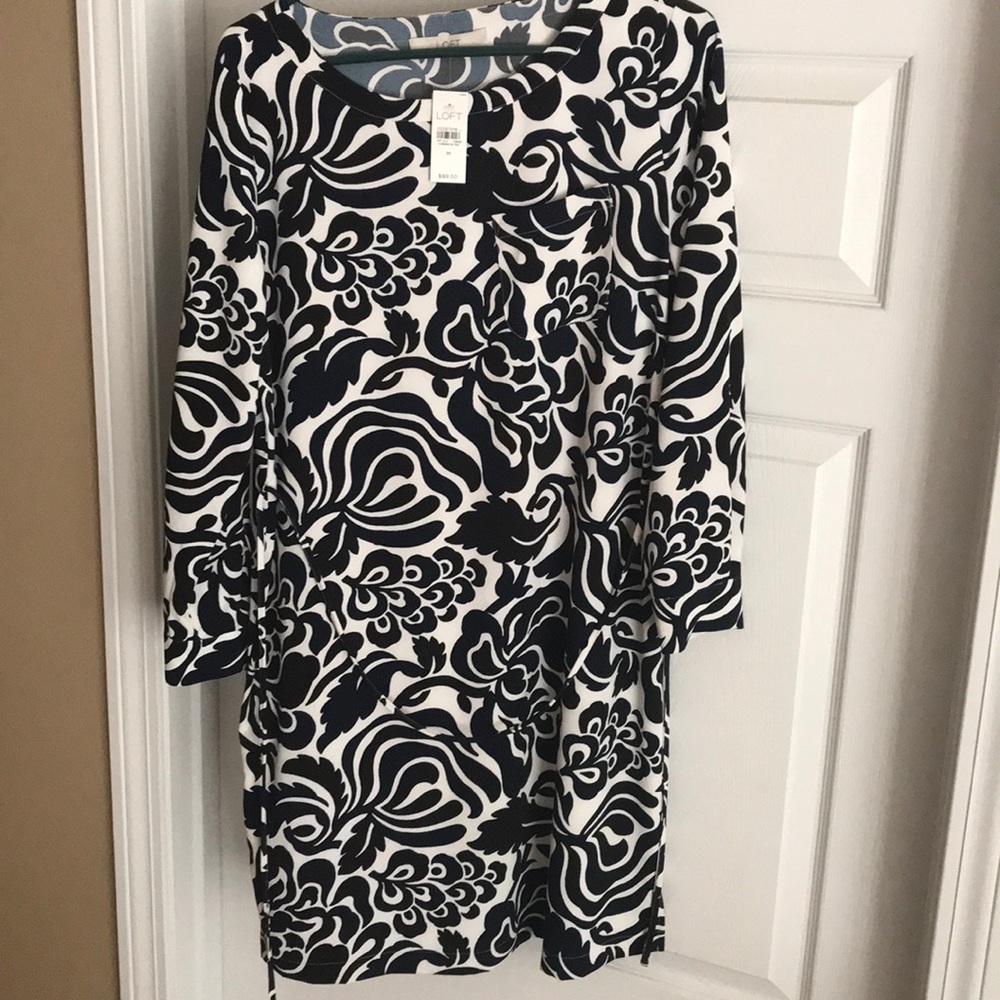 Floral Loft shirt dress, long sleeved